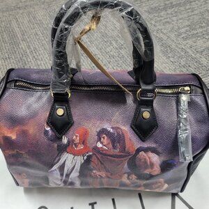 Artistic Print "EL ESPOLIO" Faux Leather Duffle Bag #BK